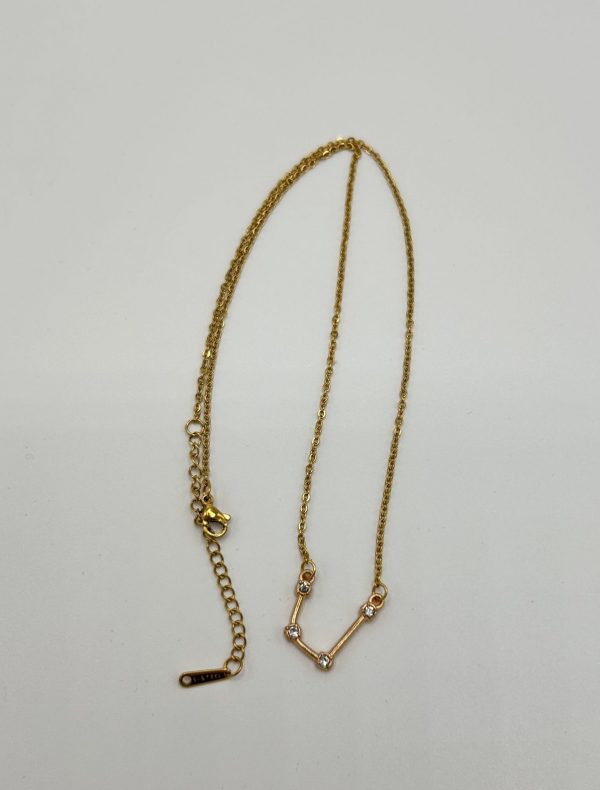 Aquarius Constellation Necklace Gold