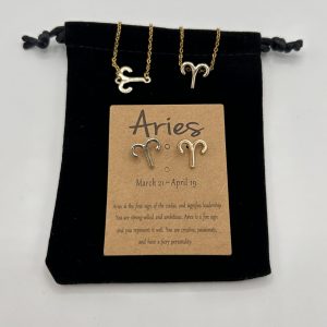 Aries Star Sign Symbol Jewellery Set