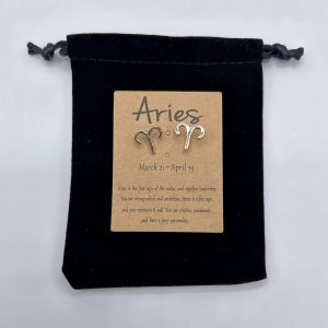 Aries Earrings Star Sign