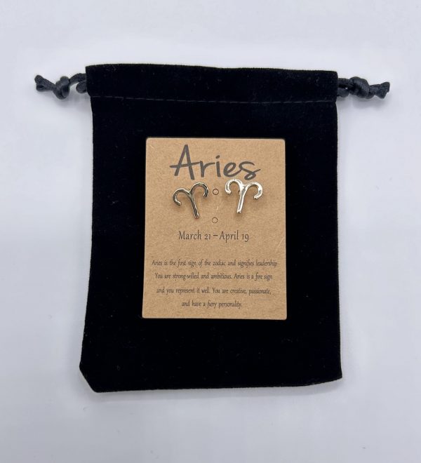 Aries Earrings Star Sign