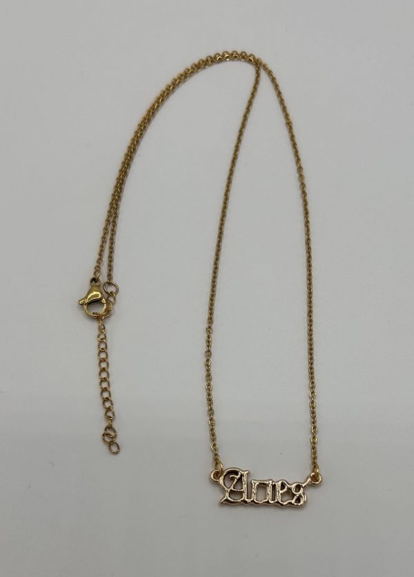 Aries Text Necklace