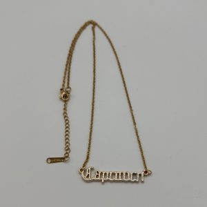 Capricorn Text Necklace