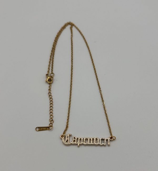 Capricorn Text Necklace