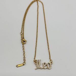 Leo Text Necklace