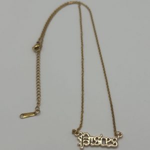 Pisces Text Necklace