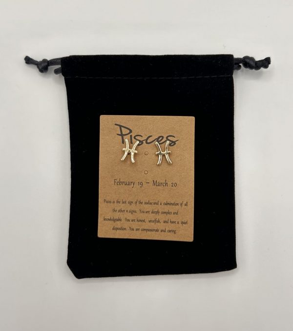 Pisces Star Sign Symbol Earrings