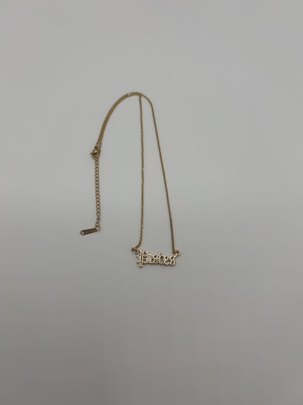 Pisces Text Necklace