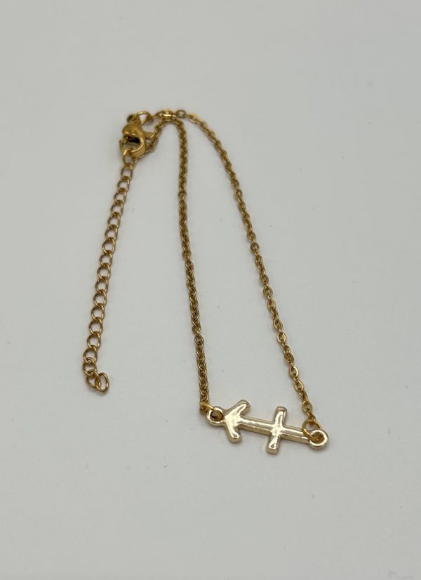 Sagittarius Star Sign Symbol Bracelet Gold