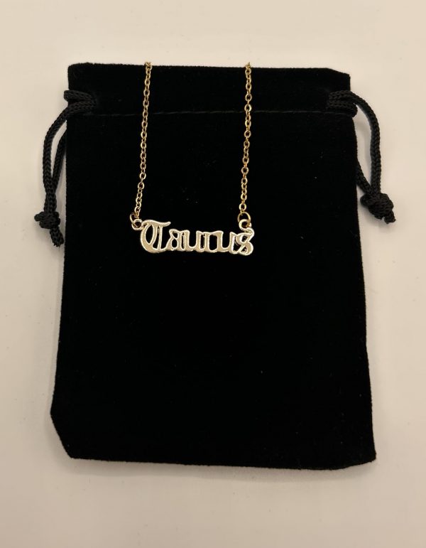 Taurus Text Necklace