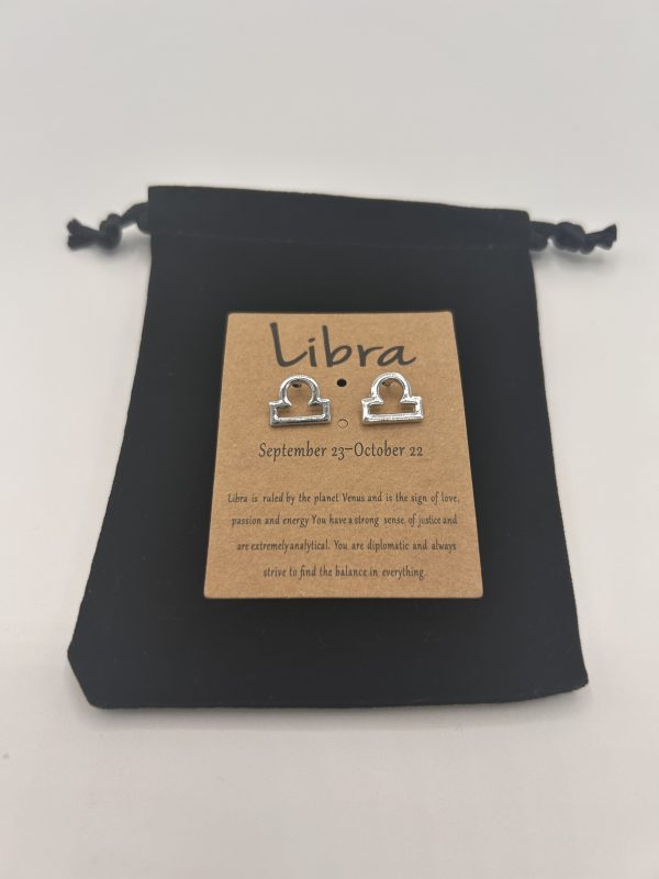 Libra Star Sign Symbol Jewellery Earrings