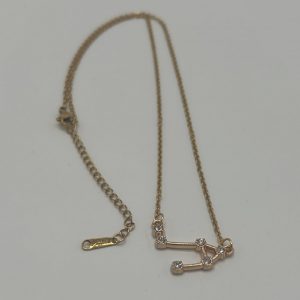 Libra Constellation Necklace Gold