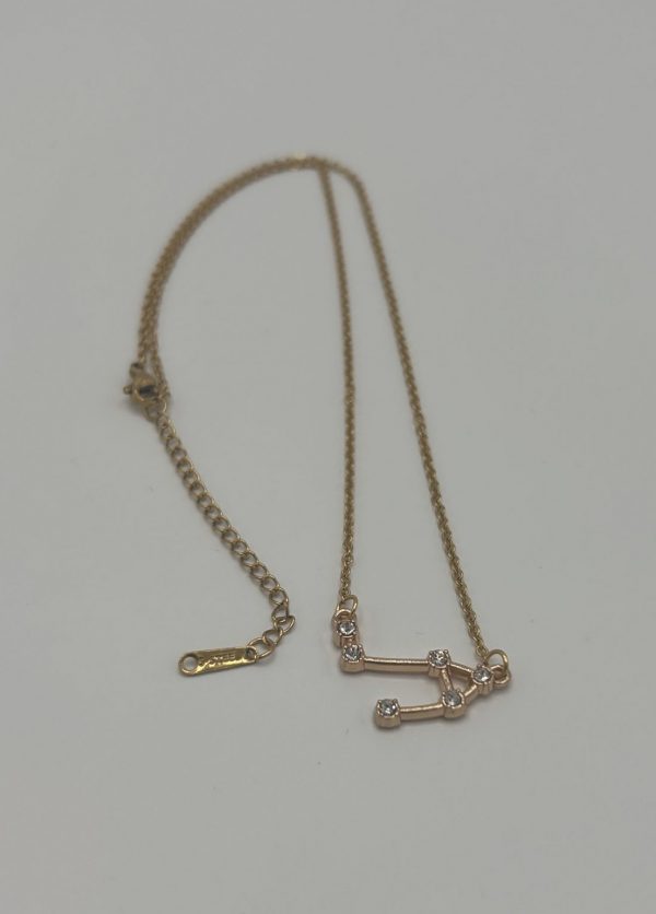 Libra Constellation Necklace Gold